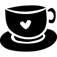 Coffee cup with heart
