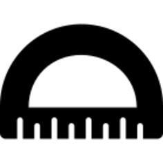 Semicircle with ruler