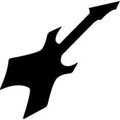 Electric guitar silhouette