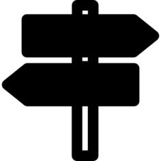 Direction signals on a post