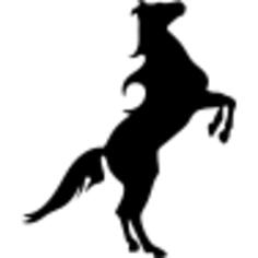 Horse standing up silhouette