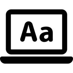 Letter A On Laptop Screen