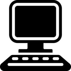 Old Computer Screen and Keyboard