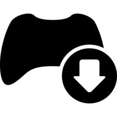 Download game interface symbol of control with an arrow