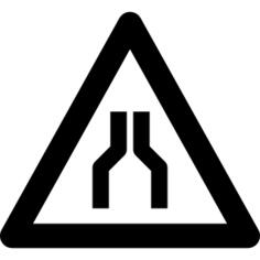狭窄的道路标志