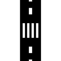 Pedestrian crossing of urban street from top view