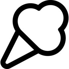 Ice cream cone outline