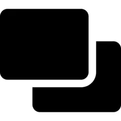 Two filled overlapped rectangles
