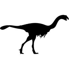 Gigantoraptor dinosaur silhouette