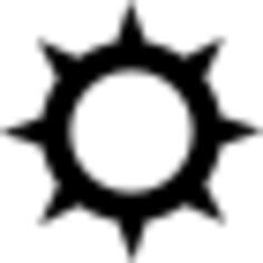 Sun outline with spikes at the edges
