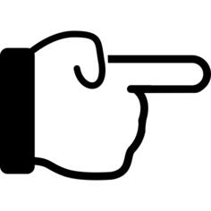 Hand finger pointing to right