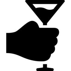 Hand holding up a drink