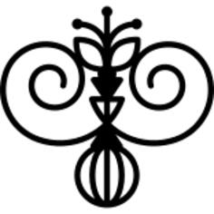 Floral design variant with curls and swirls