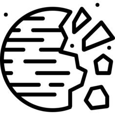 被毁坏的星球