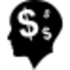 Man bald head with dollars symbols as thoughts about money