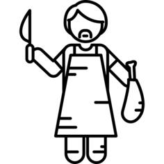 Butcher with Knife