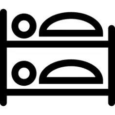 Couple of persons resting on a bunk