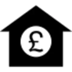 British pound symbol on a house