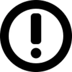 Exclamation sign in a circle