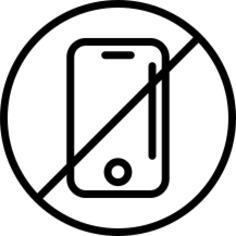 No mobile phone allowed
