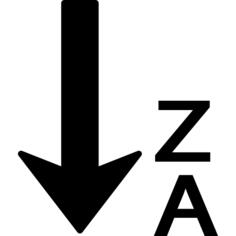 Sort from Z to A in reverse alphabetical order