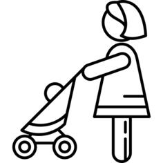 婴儿推车的女人