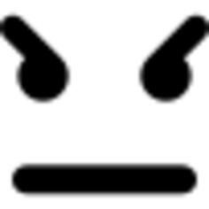 Angry emoticon square face