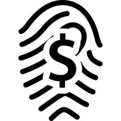 Fingerprint with dollar sign
