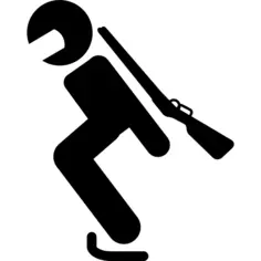 Olympic biathlon sport silhouette