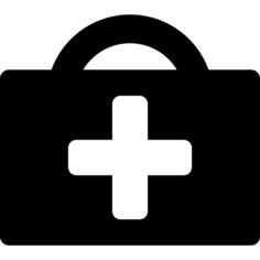 First aid kit box with cross sign