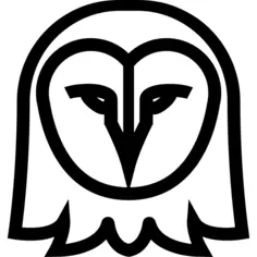 猫头鹰脸部轮廓正面