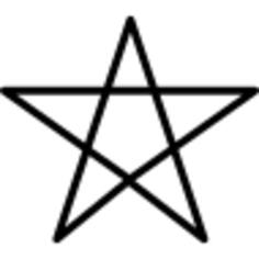 Pentagram symbol outline