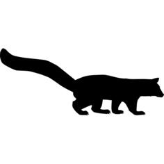 Mammal animal shape of mongoose
