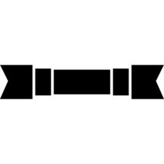 Ribbon black horizontal shape