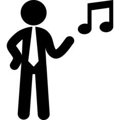 Businessman with music