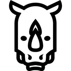 犀牛头正面轮廓
