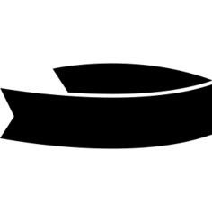 Folded ribbon side view