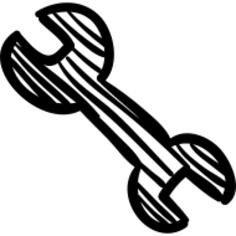 Wrench hand drawn double tool