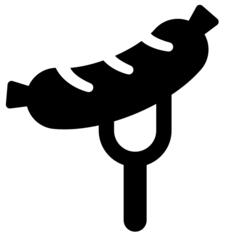 Sausage on Fork