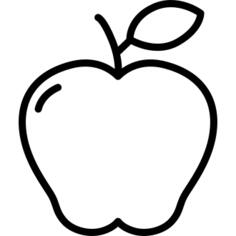 Apple fruit with leaf