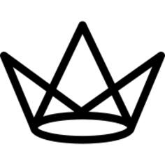 Royal crown divided by lines variant