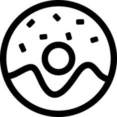 Donut with sprinkles