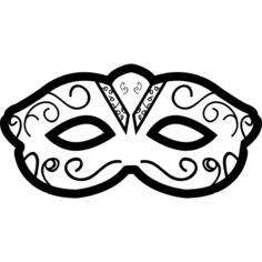 Artistic carnival mask to cover eyes