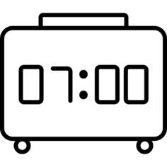 Clock digital tool outline