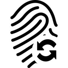 Fingerprint with refresh symbol