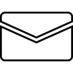 New email closed back envelope outlined symbol