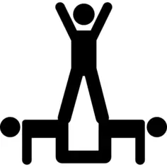 杂技杂技演员组剪影