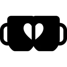 Couple of Cups with Hearts