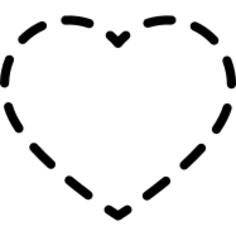 Heart of broken line