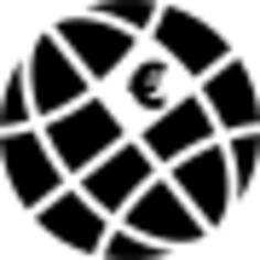 Euro sign on world grid